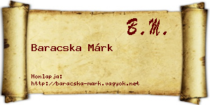 Baracska Márk névjegykártya