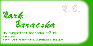 mark baracska business card